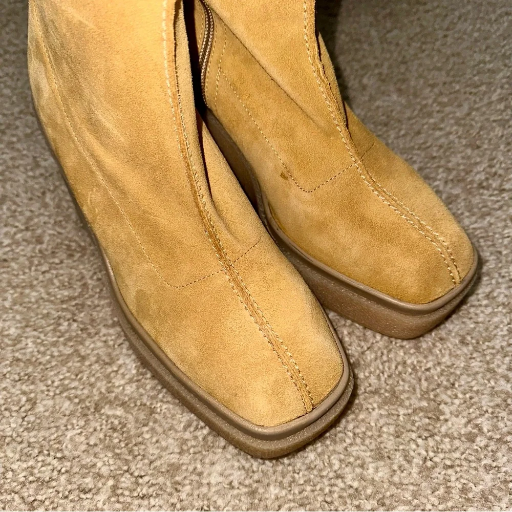FREE PEOPLE Suede Platform Boots